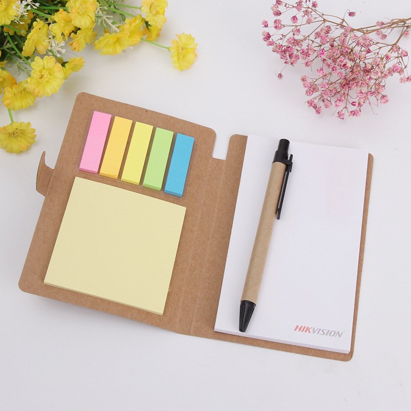Custom printing multicolor kraft paper card cover memo pad for office writing