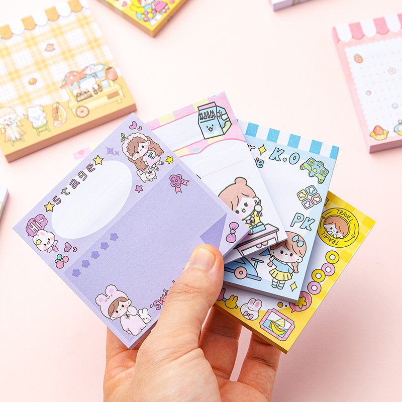 Custom Printing Kawaii Office School Stationery Christmas Sticky Pads Notepad
