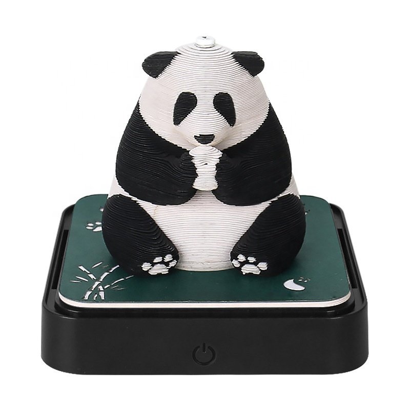 Creative Decoration Paper Carving Products Birthday Gift Giant Panda Three Dimensional Pad 3D Sticky Notes