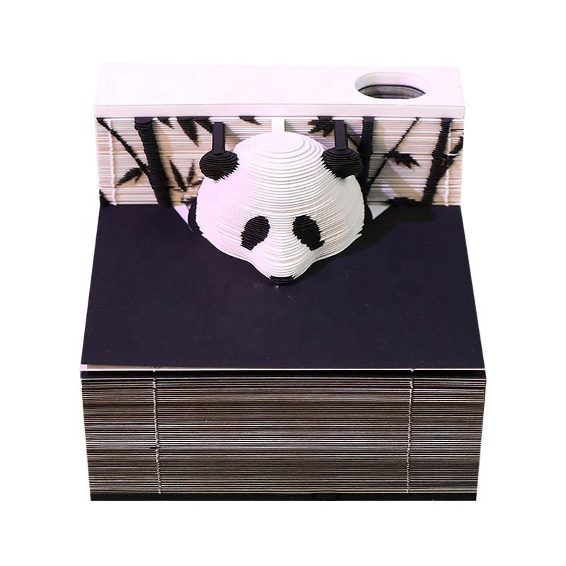 Creative Decoration Paper Carving Products Birthday Gift Giant Panda Three Dimensional Pad 3D Sticky Notes