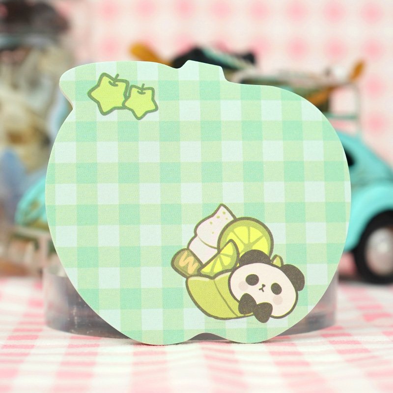 Vograce Notepads Custom Logo Printed Sticky Note Cute Animal Reusable Stationery Heart Shape Glue Sticky Notes