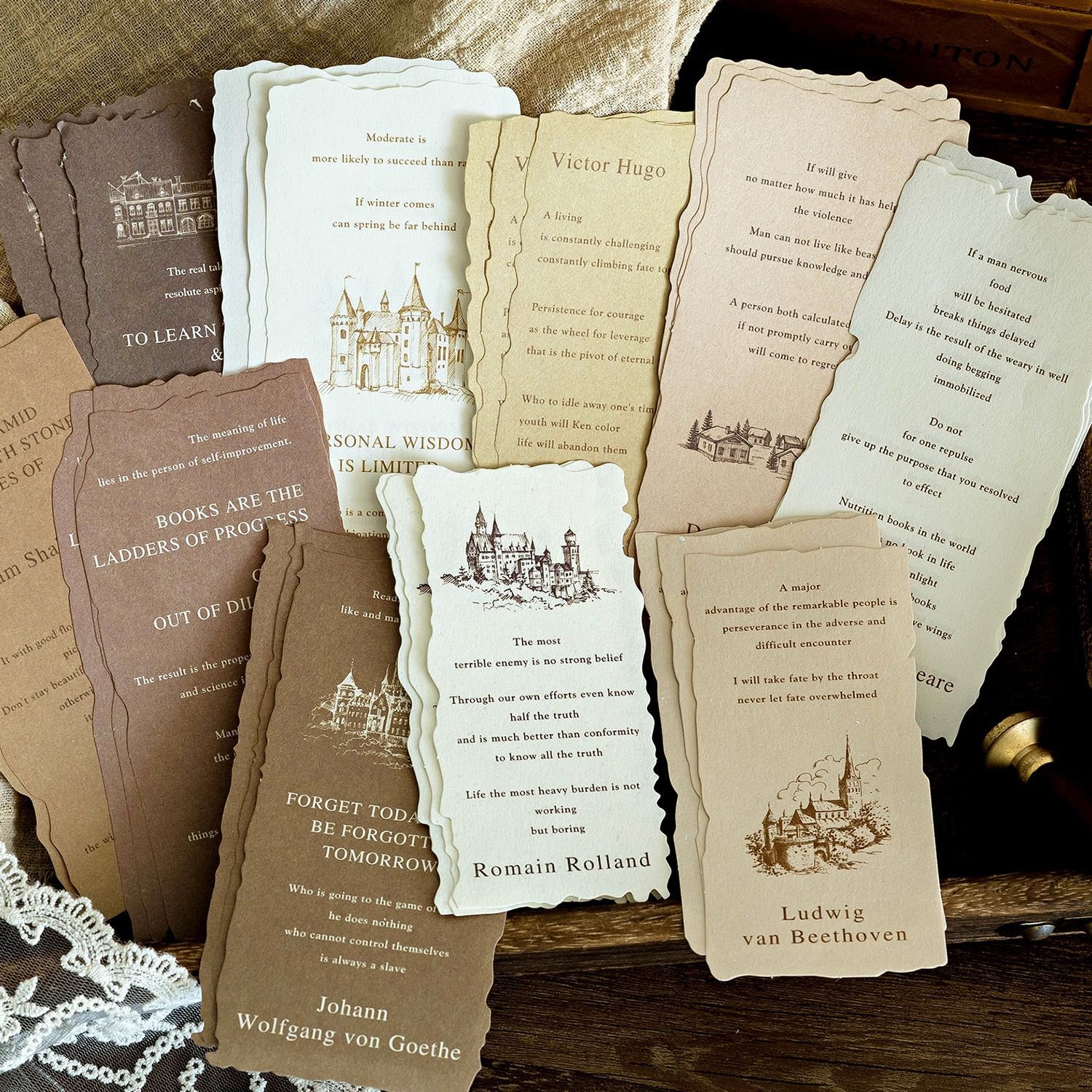 30pcs/pack Material Paper One Paper Poetry Series Vintage Literary Collage Handbook Material