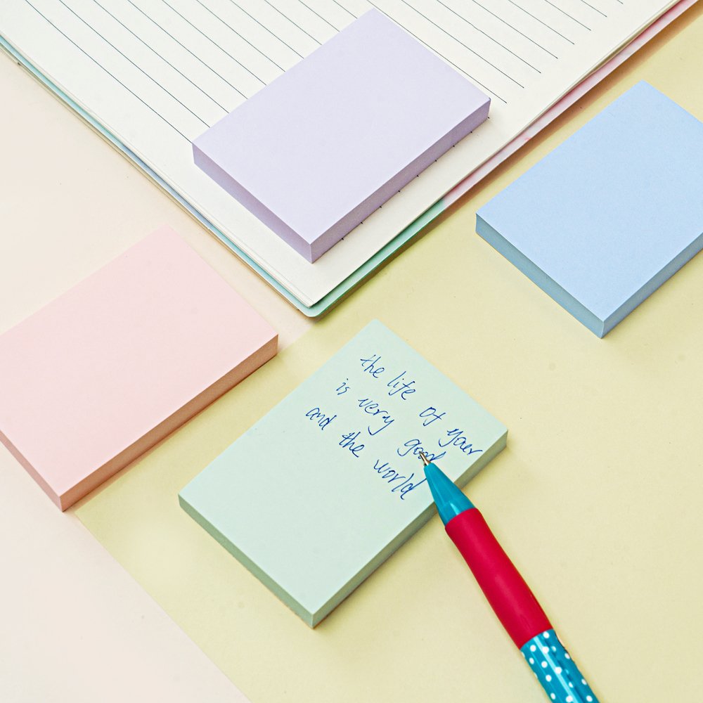 M & G Cute Sticky Notes 3 * 2 Four Colors Kawaii Sticky Notes 100 Sheets 76 X 51 mm Children Stationery Supplies Sticky Note Pad