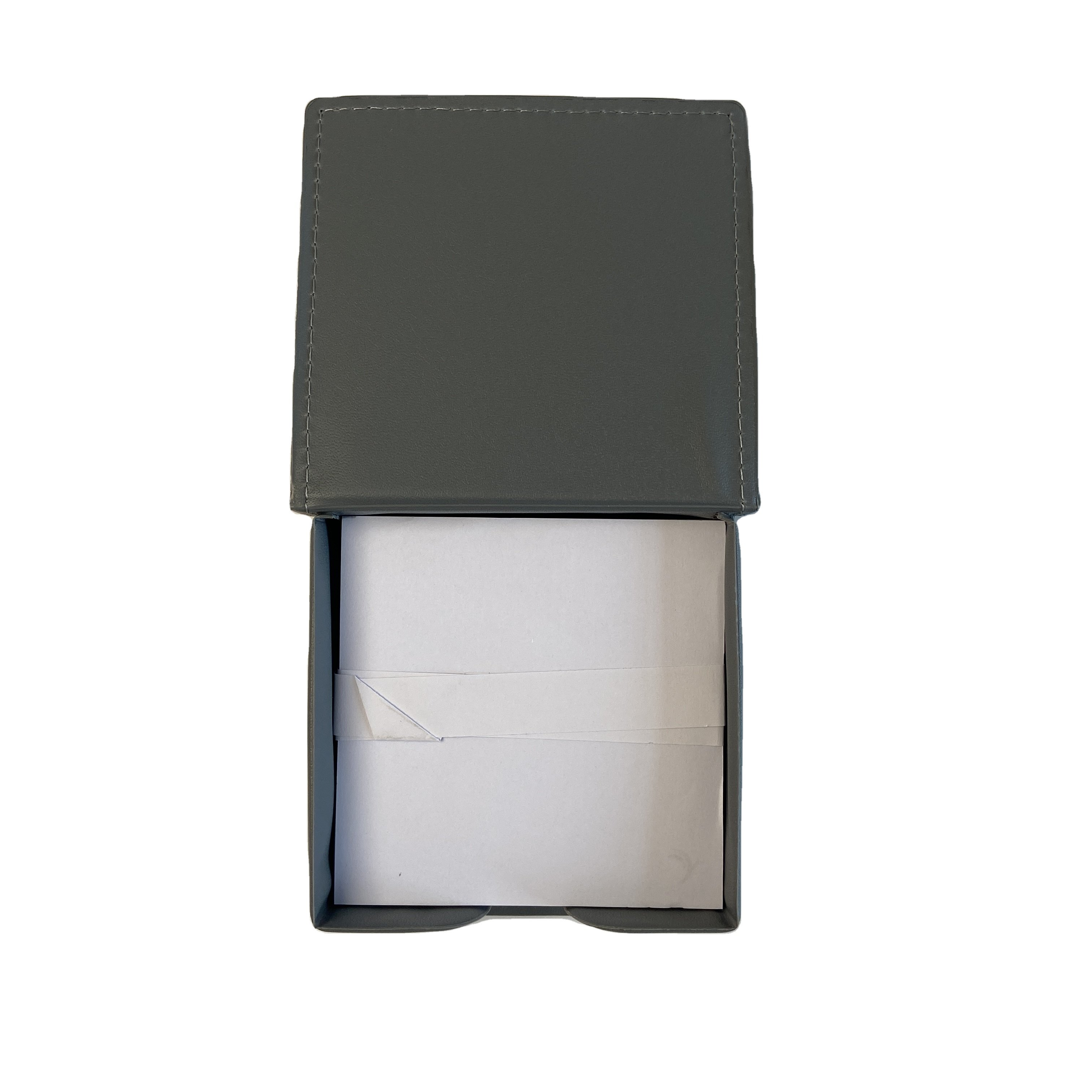 Hot sale custom paper brick non-sticky notes in colored PU box with cover