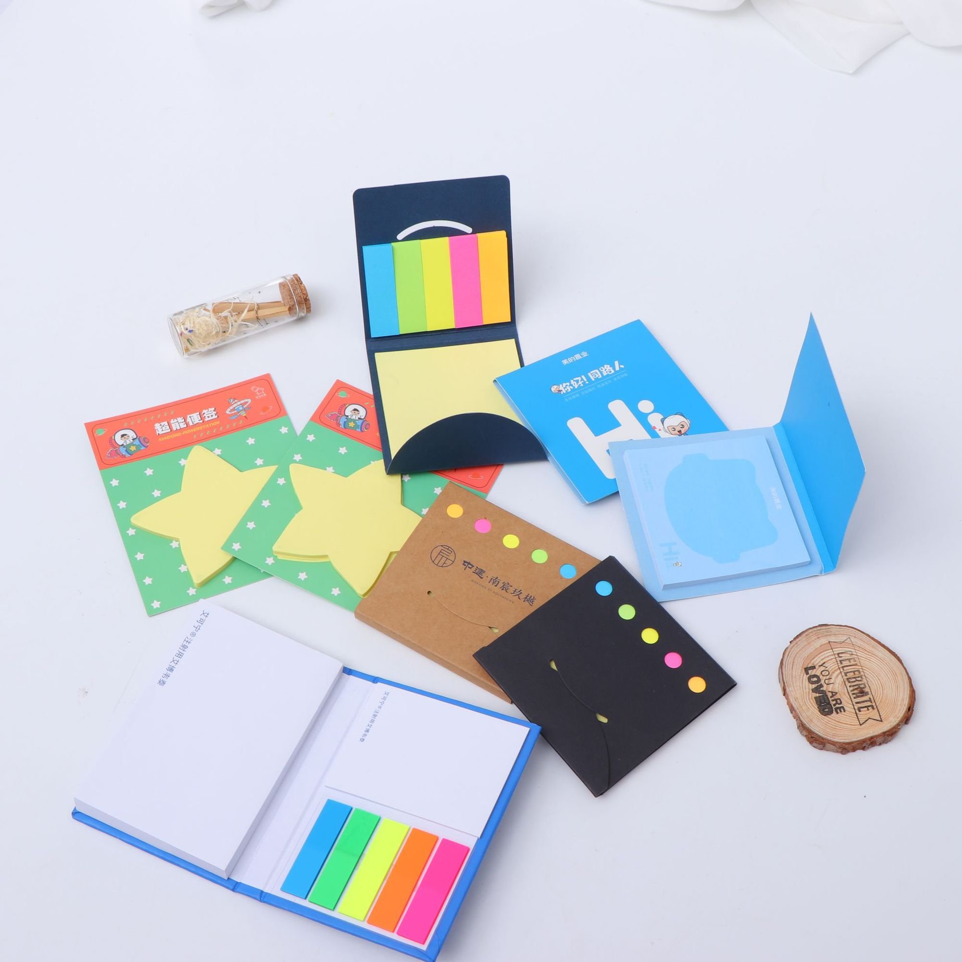 A6 Notebook With Pastel Transparent Sticky Notes Custom High Quality Super Sticky Notes Bloc De Notas Adhesivas Custom Memo Pads