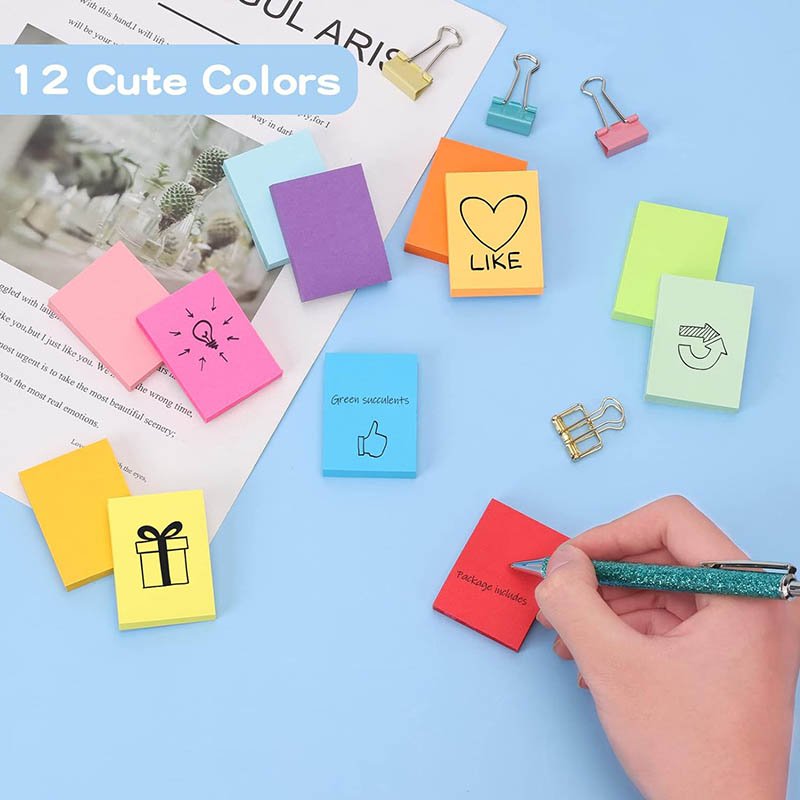 Cheap custom strong adhesive bookmark small mini block pocket diary writing stationery items sheets of sticky notes for books