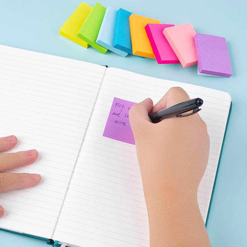 Cheap custom strong adhesive bookmark small mini block pocket diary writing stationery items sheets of sticky notes for books