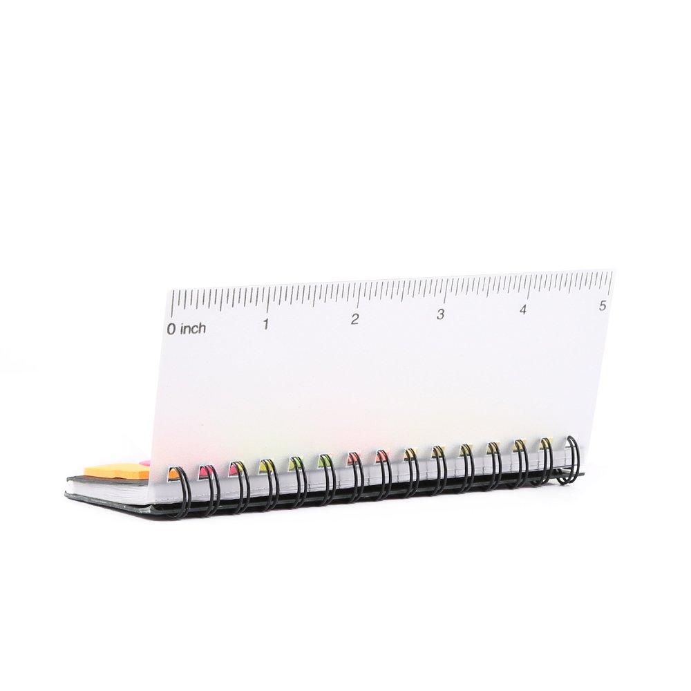 Promotion Wholesale Custom Spiral Sticky Colorful Note Sticky Notes With PP Ruler