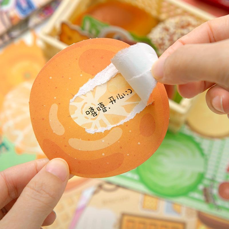 Simno Food Theme Memopad Stationery Supplies Kids DIY Paper Toy Kit Cute Kawaii Design Non-Sticky Note Paper