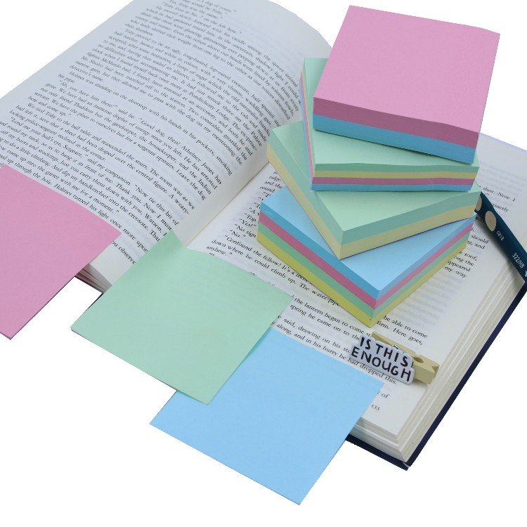 self adhesive customized magnetic memo note pad cube pastel sticky notes