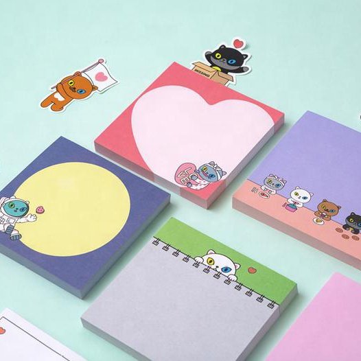 Custom colorful to do list promotional memo pads cute sticky notes for stationery