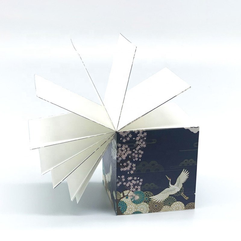 Custom 300 Sheets Square Mini Thick Gift And Promotional Mini Tear Off Memo Pad With Painting On Edge