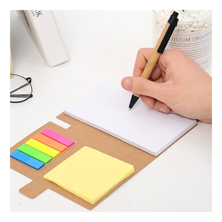 Colorful Customized Cute Loose Leaf Notepads with Pen Trending Magnets Custom Sticky Note Set