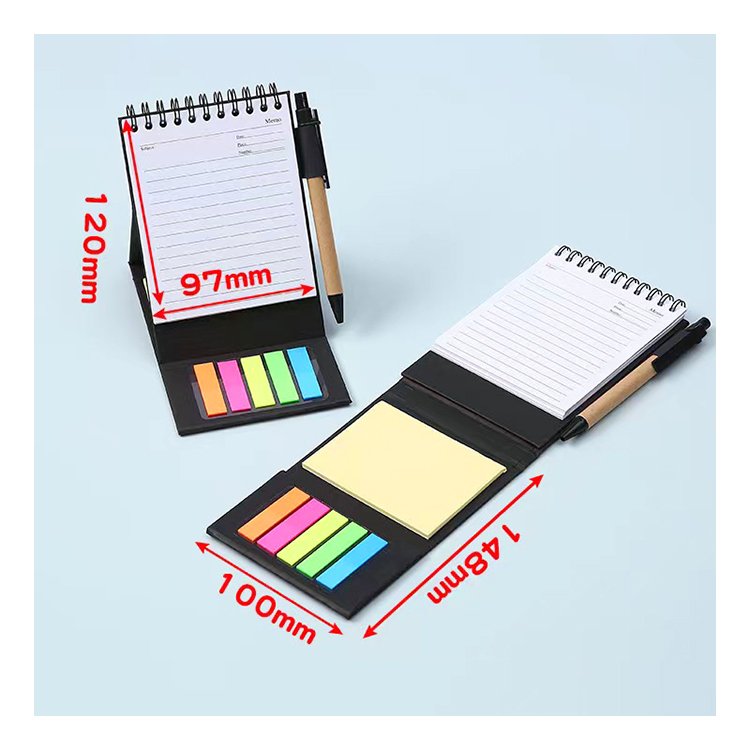 Colorful Customized Cute Loose Leaf Notepads with Pen Trending Magnets Custom Sticky Note Set