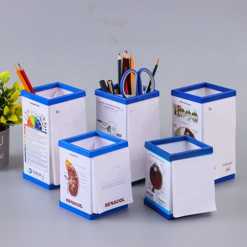 PVC 3d Medical Pen holder Body Chart Embossed 3D with memo pad