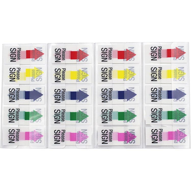 Waterproof flexible post custom transparent tag divider fridge custom index sticky note tabs