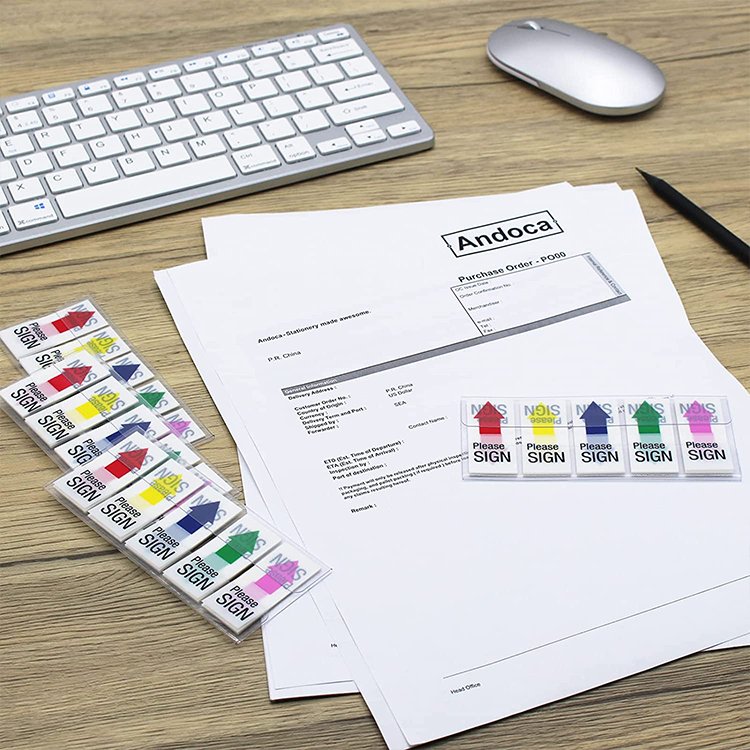Waterproof flexible post custom transparent tag divider fridge custom index sticky note tabs