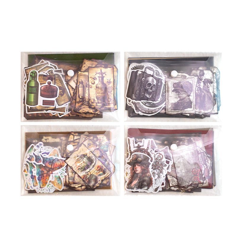 100 pieces per pack Material Paper Infinite Journey Series Retro Handheld Tent Decoration Materials message Notepad 4 options