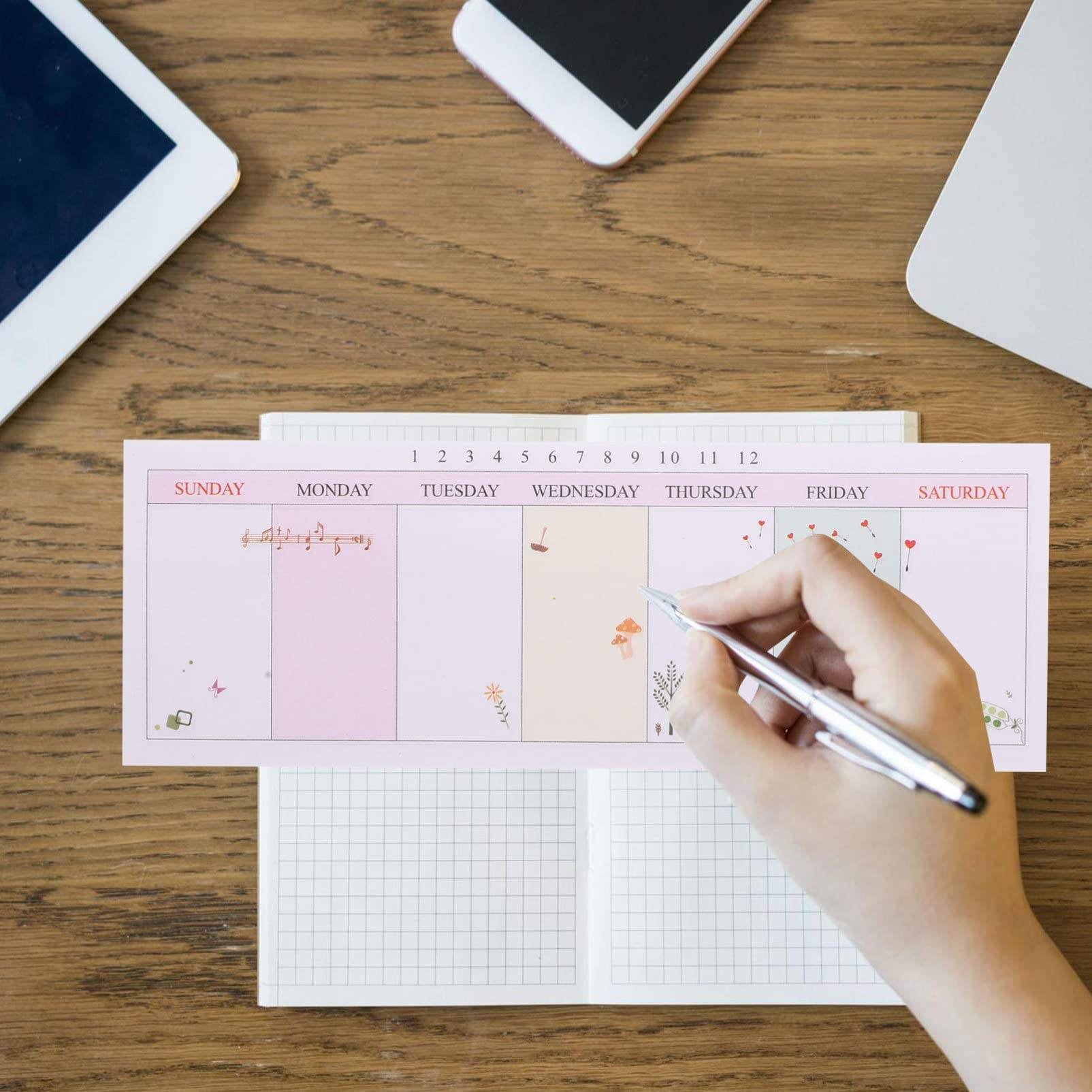 Customize Tear off Office Supplies Monthly Weekly Planner to Do List Calendar Sticky Bookmarks Magnetic Notepads