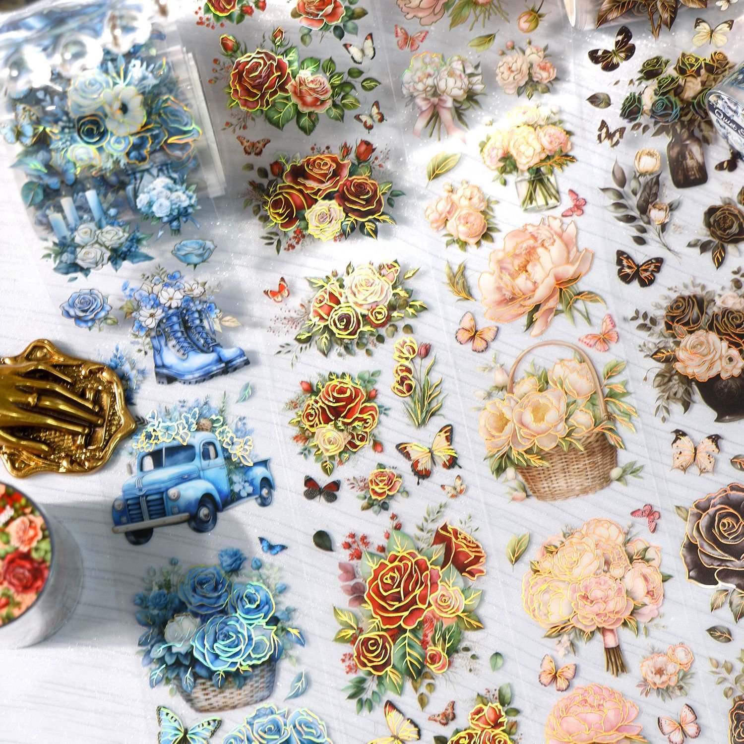 Forest vintage PET tape scrapbooking papeles flowers DIY bottoming handbook material stickers scrapbooking supplies