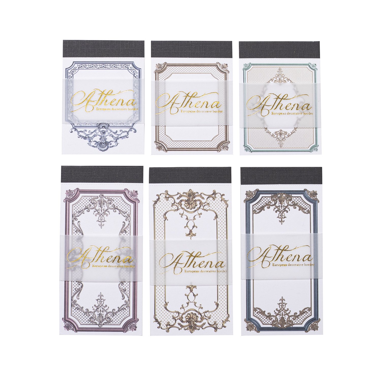 30 Pieces/pack Notebook Athena Series Ins Border Hand Account DIY Material Decoration Base 6 Models
