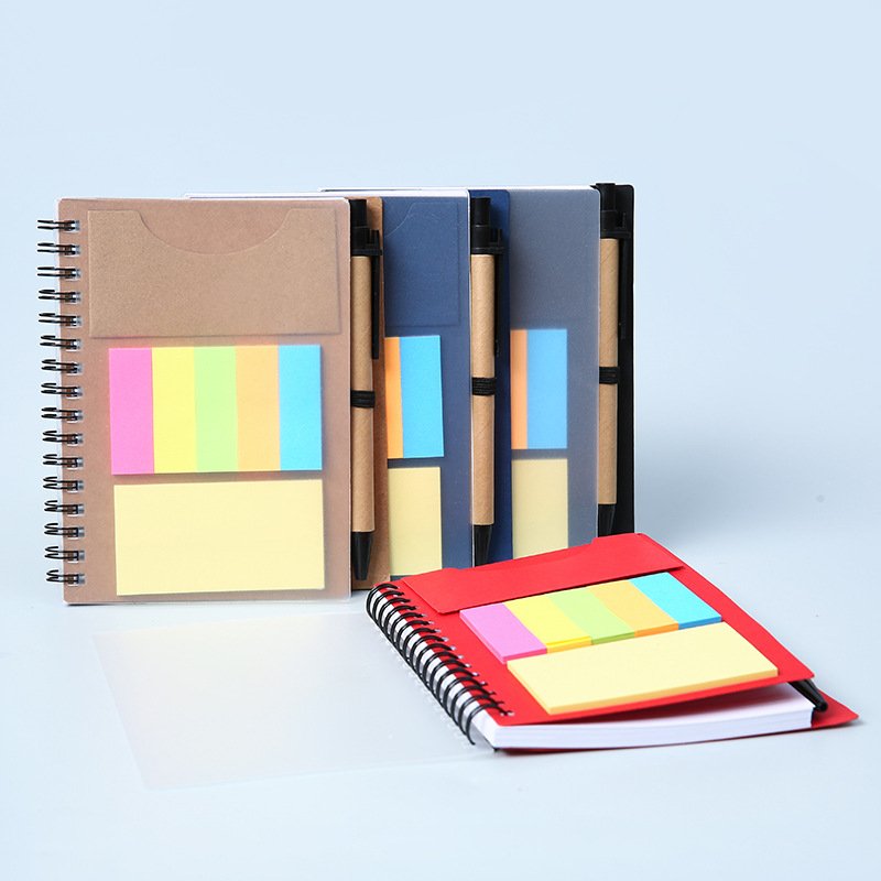 SY6698 Cheap Office Stationery Custom Printed Logo Memo Pad Sticky Note Set Custom Made Self Adhesive Spiral Sticky Note