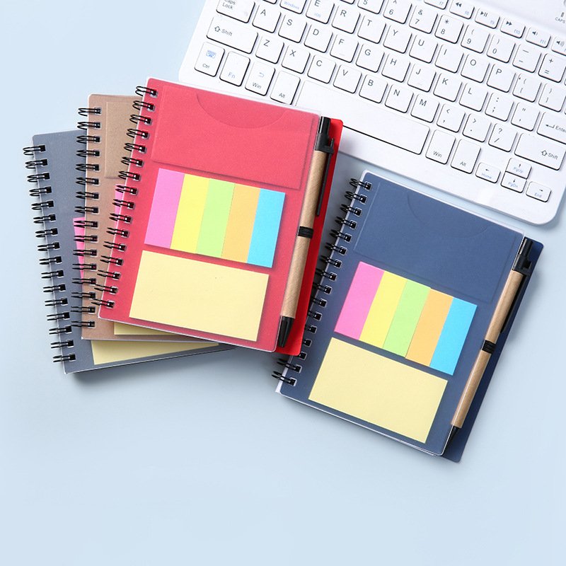 SY6698 Cheap Office Stationery Custom Printed Logo Memo Pad Sticky Note Set Custom Made Self Adhesive Spiral Sticky Note