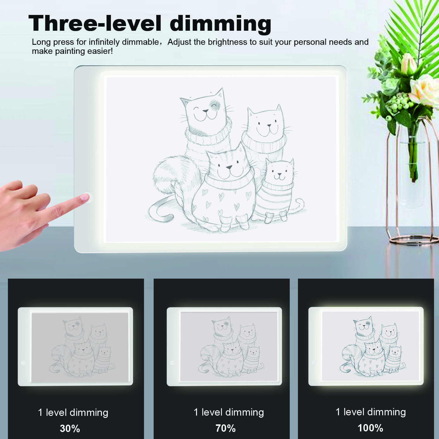 Acrylic Panel Tattoo Tracing LED Drawing Board Handwriting Copy All-in-one Board LCD Writing Board