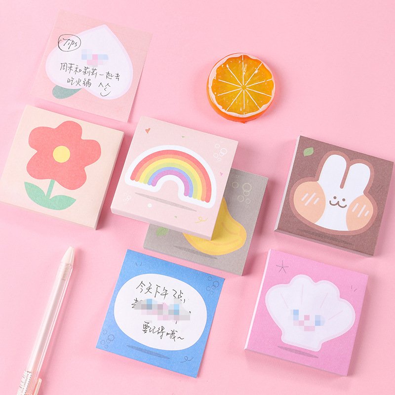 custom Stationery Computer Style pad Girls Pink Sticky Notes Portable Word Notepad Cute Memo Pad