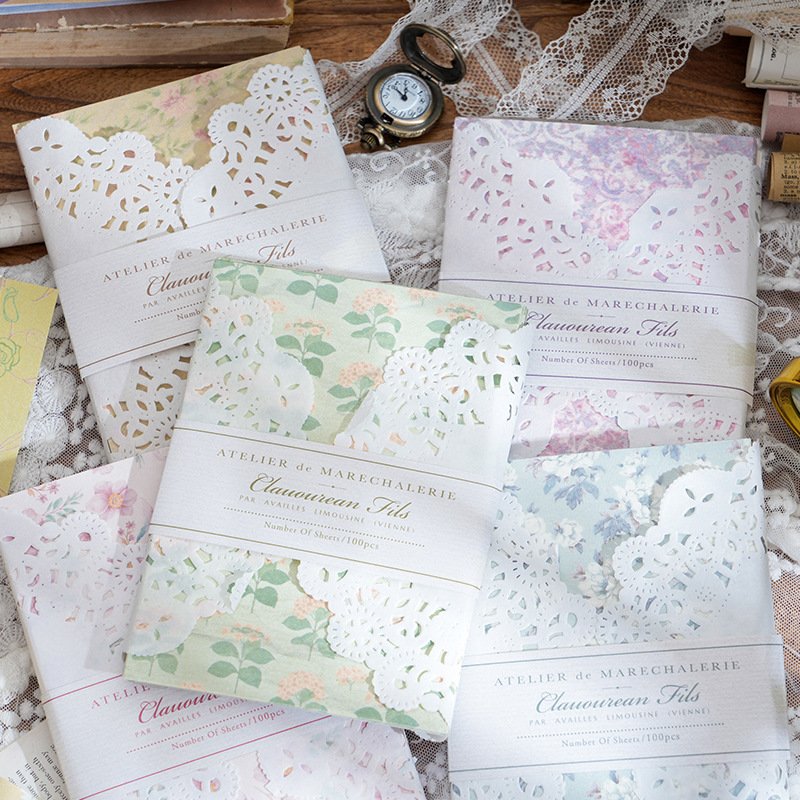 100pcs/pack Material pack Age like song series Literary handbook DIY material decoration bottoming