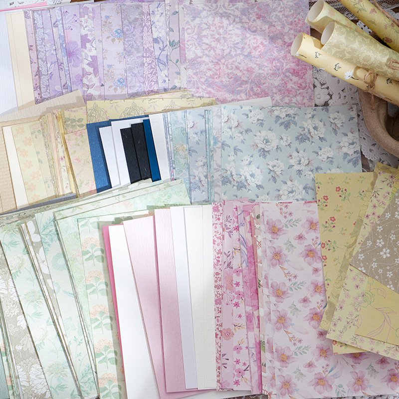 100pcs/pack Material pack Age like song series Literary handbook DIY material decoration bottoming