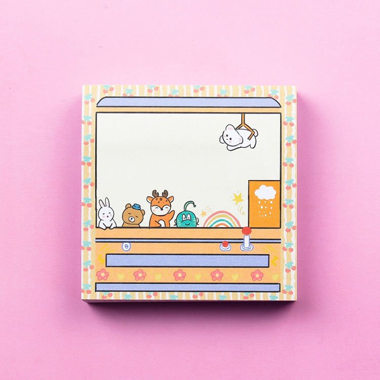 Customized Cute Self-Adhesive Folded 6*9Cm Sticky Notes Pad Stationery Supplies Gift Box Swrap Memo Pad