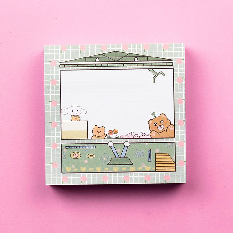 Customized Cute Self-Adhesive Folded 6*9Cm Sticky Notes Pad Stationery Supplies Gift Box Swrap Memo Pad