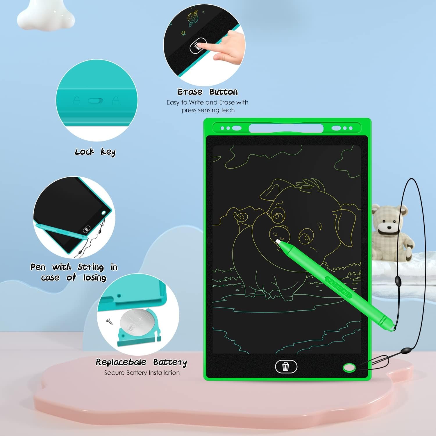 Factory custom wholesale low prices 8.5 12 Inches Children Lcd Writing Pad Tablet Drawing Board For Kids Electronic Writing Pad
