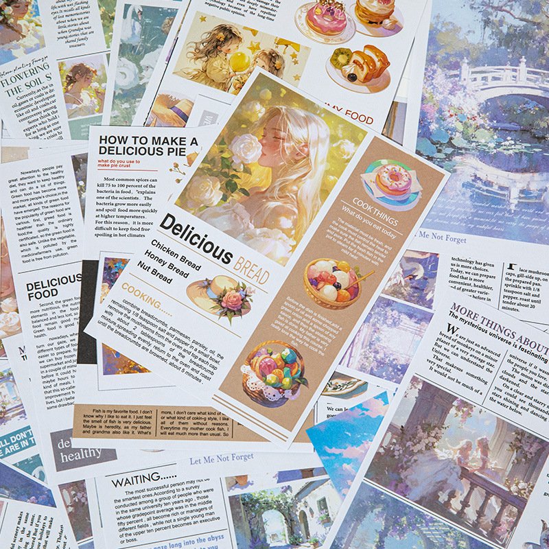 36pcs/pack Material Paper Pictorial Theater Series INS Style Handbook Wall DIY Decoration Collage Base Paper