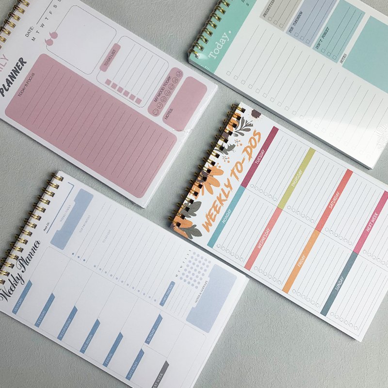 2025 Custom Logo Steno Memo Pads Printing Spiral Bound Softcover To Do List Workbook Students A5 A6 Notepad Daily Weekly Planner