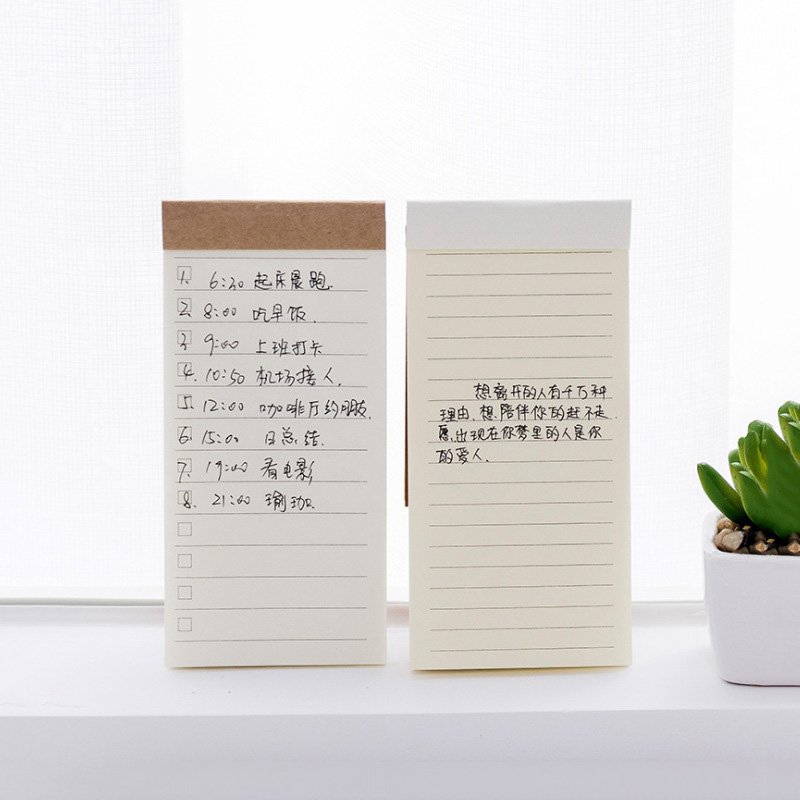 Wholesale custom kraft paper notepad pocket notepad to do list/grid/blank/lined pad