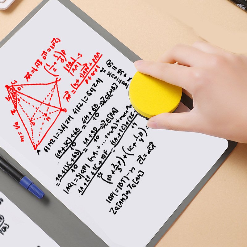 A5 Size Writing Pad With Leather Cover Reusable Whiteboard Notebook Memo Pad For Kids Office School Notepad Writing Panel