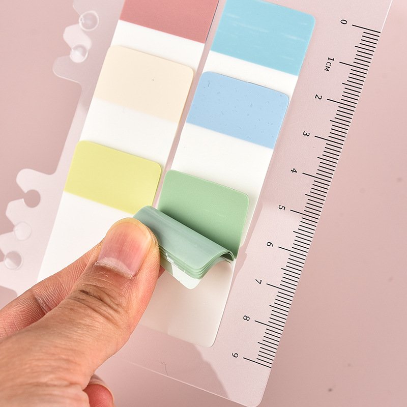 Waterproof Plastic Wholesale Sticky Note Index Label Post Classification Pagination Memo Pads Notebook with Post-tNote Notes