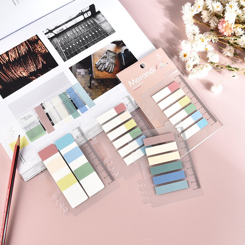 Waterproof Plastic Wholesale Sticky Note Index Label Post Classification Pagination Memo Pads Notebook with Post-tNote Notes
