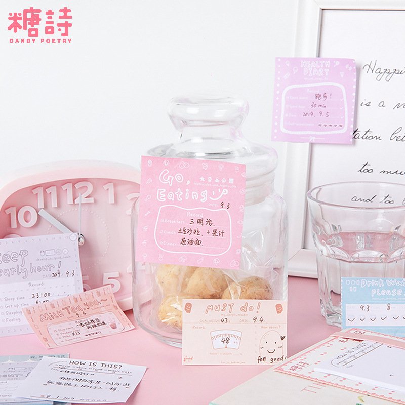 40 pages per pack Cartoon Kitchen Diary Sticky Notes To Do List Sticker Note Paper Portable Small Notebook Memo
