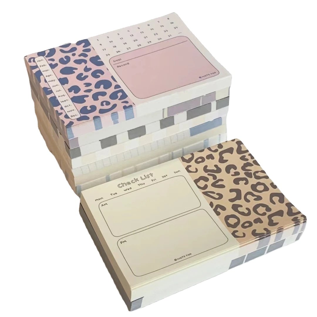 In Stock 3d Calendar Paper Custom Memo Pads Gift Box Stationery Note Pad To Do List With High Quality