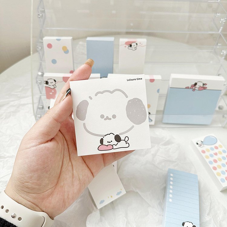 50 100 200 Sheets Factory Wholesale Kids Kawaii Creative Stationery Animal Cute Memo Pad Sticky Notes With Logo