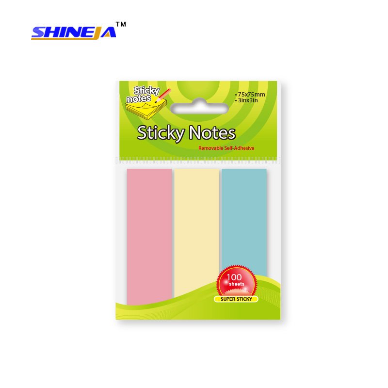 Assorted colorful flag shaped removable sticky notes for school and office
