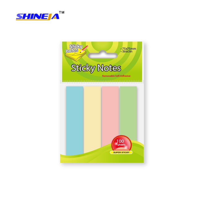 Assorted colorful flag shaped removable sticky notes for school and office