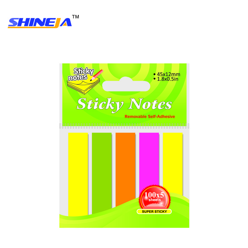 Assorted colorful flag shaped removable sticky notes for school and office