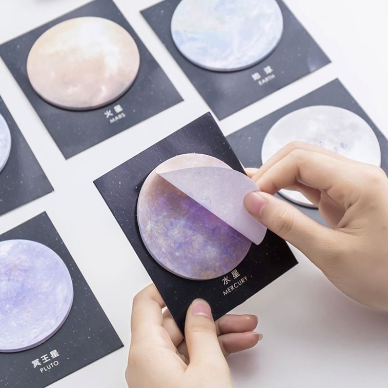 Planet Series Memo Pad Stationery Memo Pad Retro Memo Pads 30 Sheets