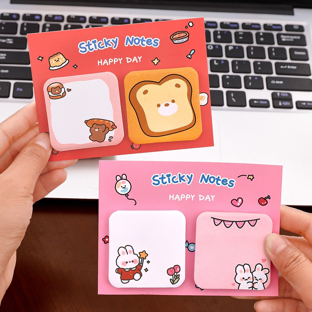 Cute cartoon combination sticky note student kawa istikinots capybara shape message sticky note paper
