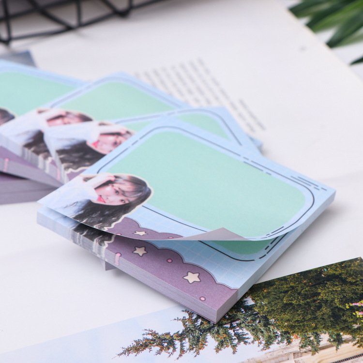 Custom design memo pad printing paper Kpop notepad sticky note
