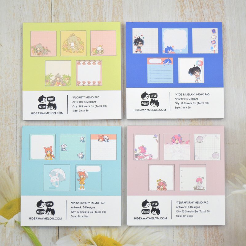 New Trend Factory Small Sticky Notes Customised Cute Kawaii Stationary Mini Sticker Memopad Sticky Notes
